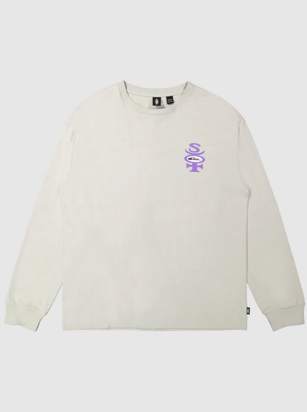 Best Quiksilver Stretch Long Sleeve T-Shirt Gray Violet