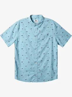 Outlet Quiksilver Summer Petals Short Sleeve Shirt Dream Blue