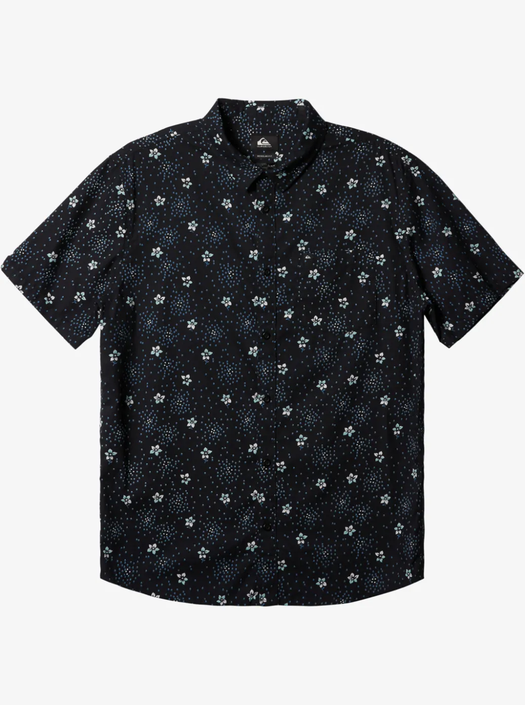 Shop Quiksilver Summer Petals Short Sleeve Shirt Black