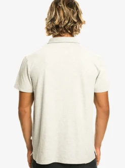 Flash Sale Quiksilver Sunset Cruise Short Sleeve Polo Shirt Light Grey Heather