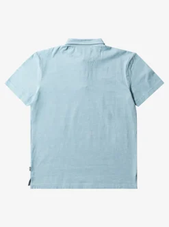 Fashion Quiksilver Sunset Cruise Short Sleeve Polo Shirt Cameo Blue