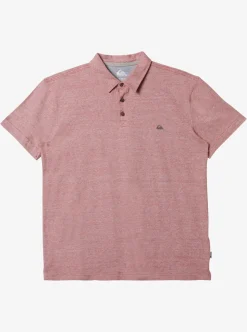 Shop Quiksilver Sunset Cruise Short Sleeve Polo Shirt Red Ochre