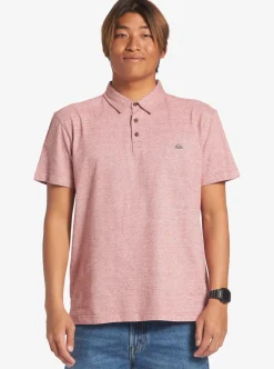 Shop Quiksilver Sunset Cruise Short Sleeve Polo Shirt Red Ochre