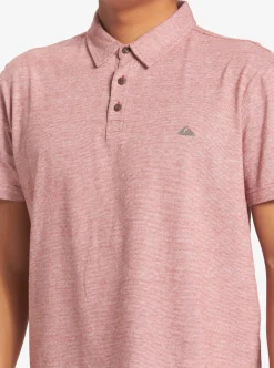 Shop Quiksilver Sunset Cruise Short Sleeve Polo Shirt Red Ochre