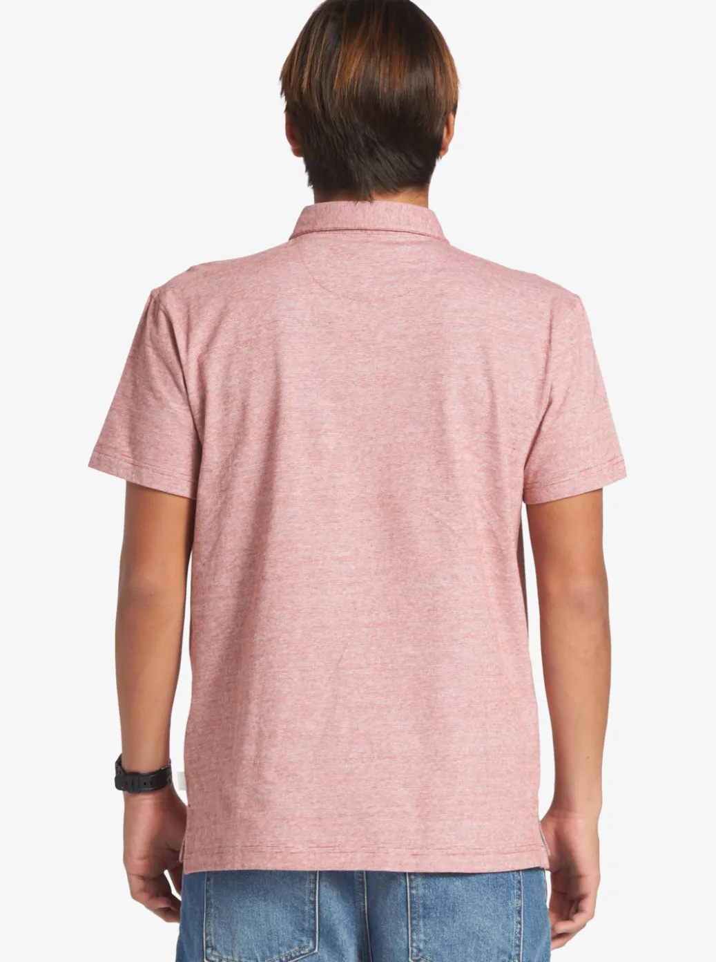 Shop Quiksilver Sunset Cruise Short Sleeve Polo Shirt Red Ochre