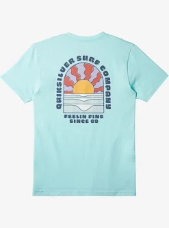Best Sale Quiksilver Sunset Dreams T-Shirt Beach Glass Heather