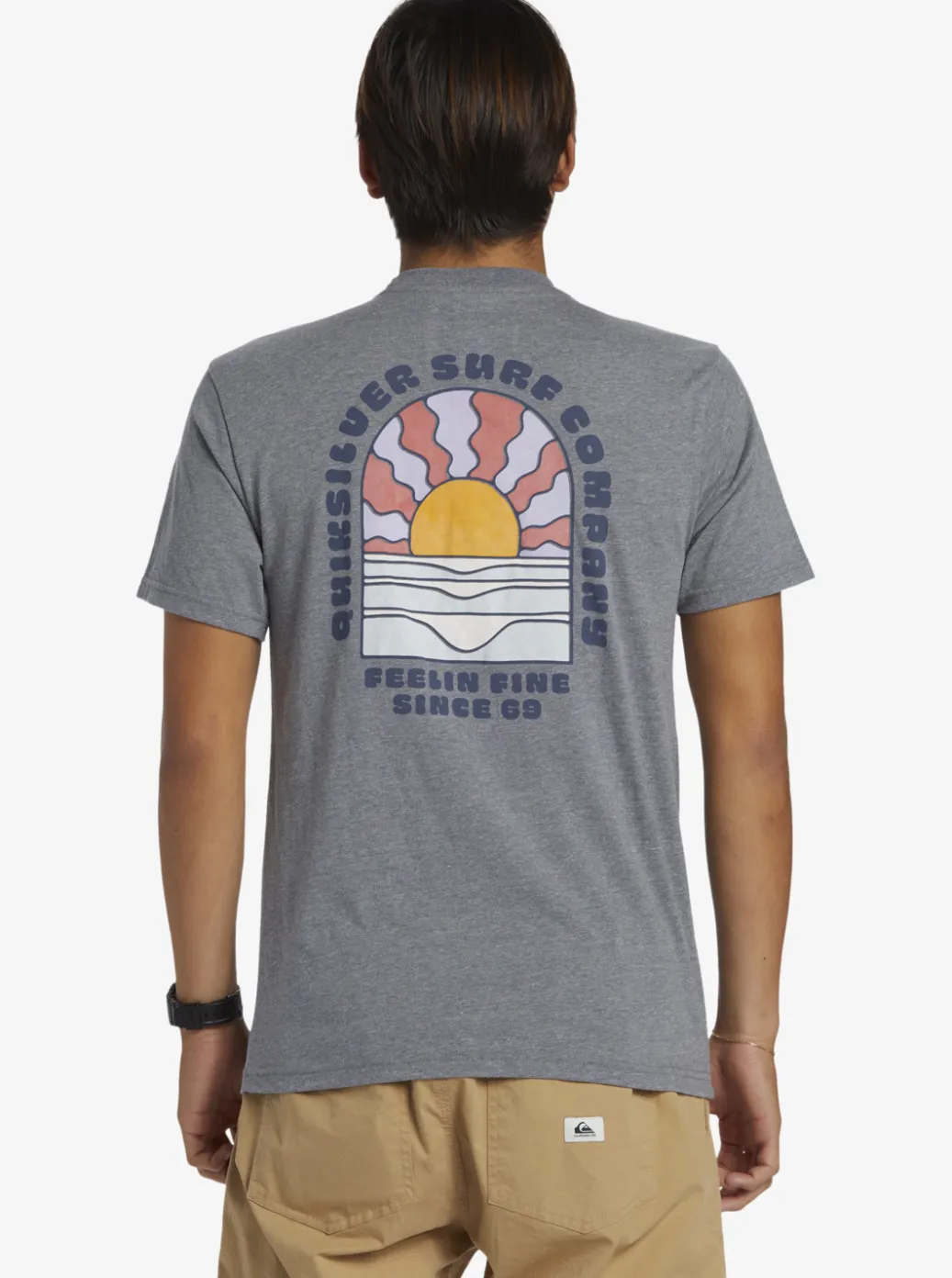 Cheap Quiksilver Sunset Dreams T-Shirt Medium Grey Heather