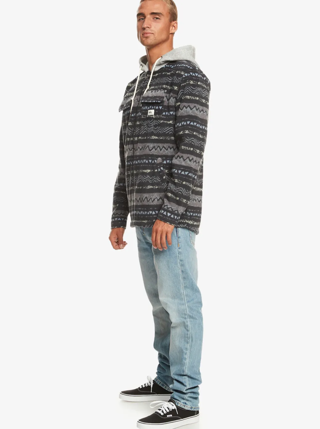 Online Quiksilver Super Swell Zip-Up Hoodie Tarmac Playa Mesa