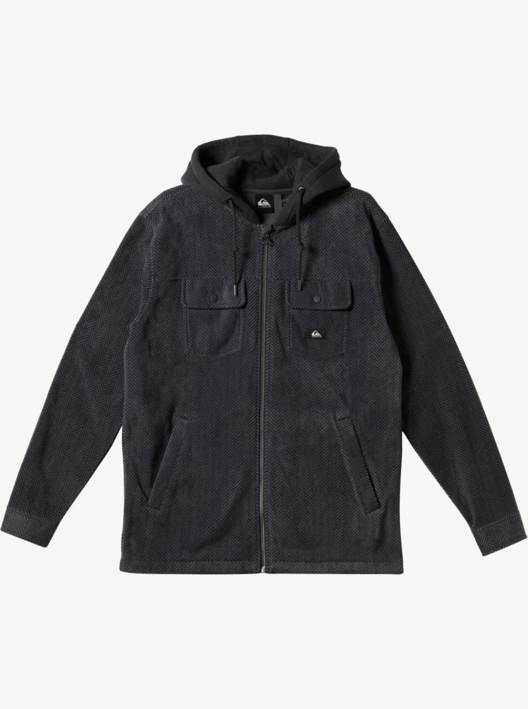 Shop Quiksilver Super Swell Zip-Up Hoodie Black Super Swell