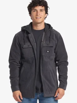 Shop Quiksilver Super Swell Zip-Up Hoodie Black Super Swell