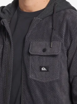 Shop Quiksilver Super Swell Zip-Up Hoodie Black Super Swell