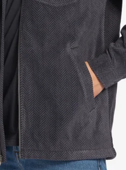 Shop Quiksilver Super Swell Zip-Up Hoodie Black Super Swell