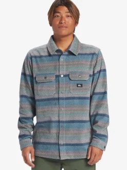 Discount Quiksilver Surf Days Long Sleeve Fleece Shirt Reef Waters Surf Days