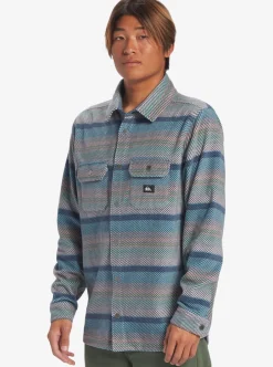 Discount Quiksilver Surf Days Long Sleeve Fleece Shirt Reef Waters Surf Days