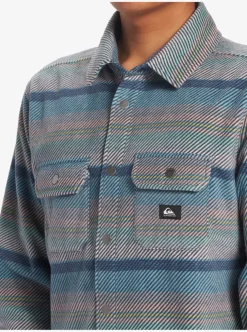 Discount Quiksilver Surf Days Long Sleeve Fleece Shirt Reef Waters Surf Days