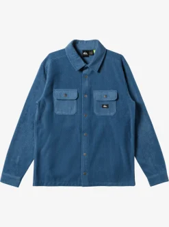 Discount Quiksilver Surf Days Long Sleeve Fleece Shirt Midnight Navy Surf Days