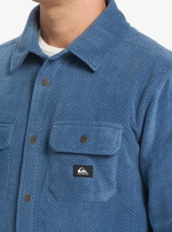 Discount Quiksilver Surf Days Long Sleeve Fleece Shirt Midnight Navy Surf Days
