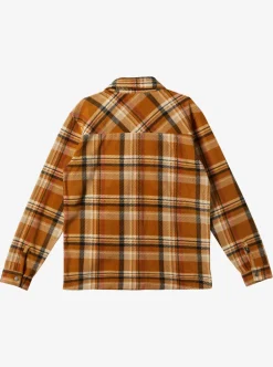 Best Sale Quiksilver Surf Days Long Sleeve Fleece Shirt Bone Brown Surf Days