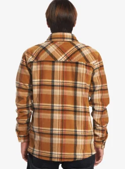 Best Sale Quiksilver Surf Days Long Sleeve Fleece Shirt Bone Brown Surf Days