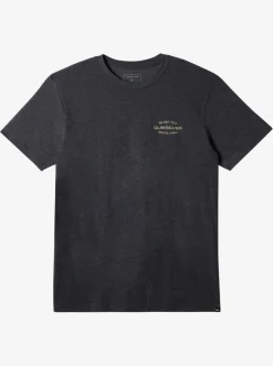 Best Quiksilver Surf Lockup T-Shirt Charcoal Heather