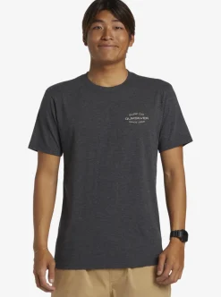 Best Quiksilver Surf Lockup T-Shirt Charcoal Heather