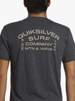 Best Quiksilver Surf Lockup T-Shirt Charcoal Heather
