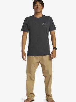 Best Quiksilver Surf Lockup T-Shirt Charcoal Heather