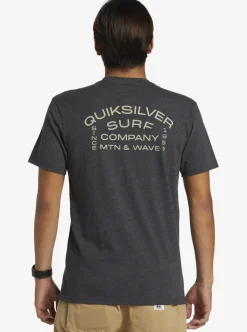 Best Quiksilver Surf Lockup T-Shirt Charcoal Heather