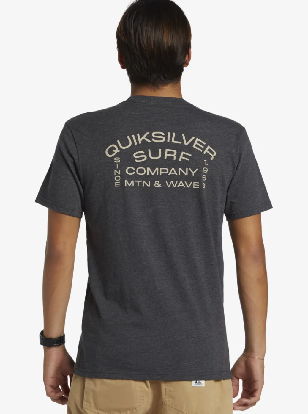 Best Quiksilver Surf Lockup T-Shirt Charcoal Heather