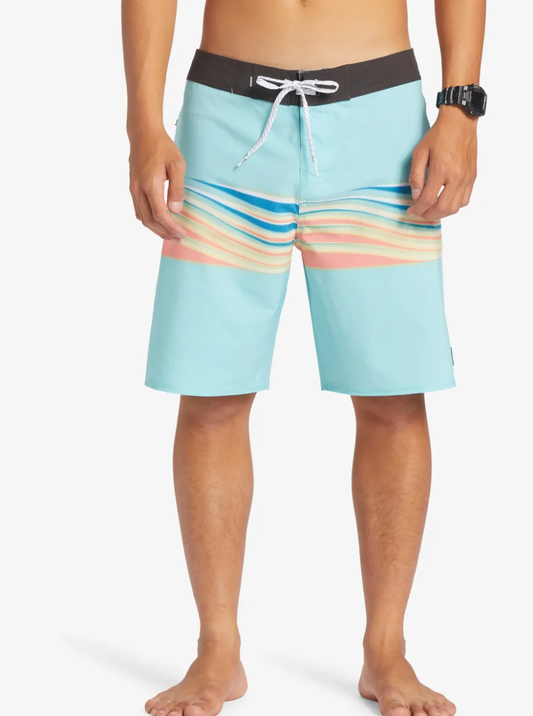 Cheap Quiksilver Surfsilk Air Brush 19" Boardshorts Blue Radiance