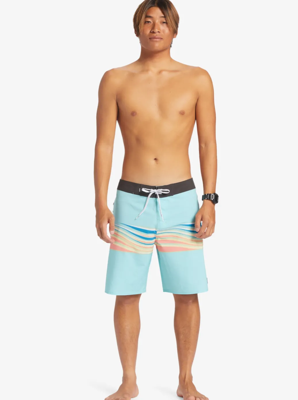 Cheap Quiksilver Surfsilk Air Brush 19" Boardshorts Blue Radiance