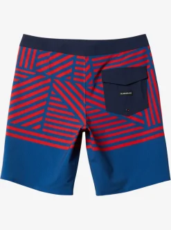 Discount Quiksilver Surfsilk Hawaii Flag 20 20" Boardshorts Estate Blue