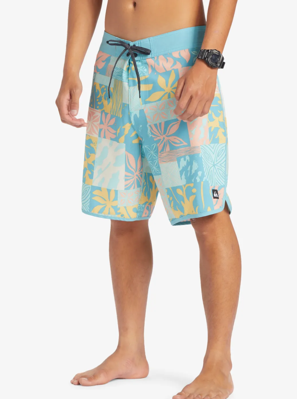Hot Quiksilver Surfsilk Hawaii Scallop 19 19" Boardshorts Reef Waters