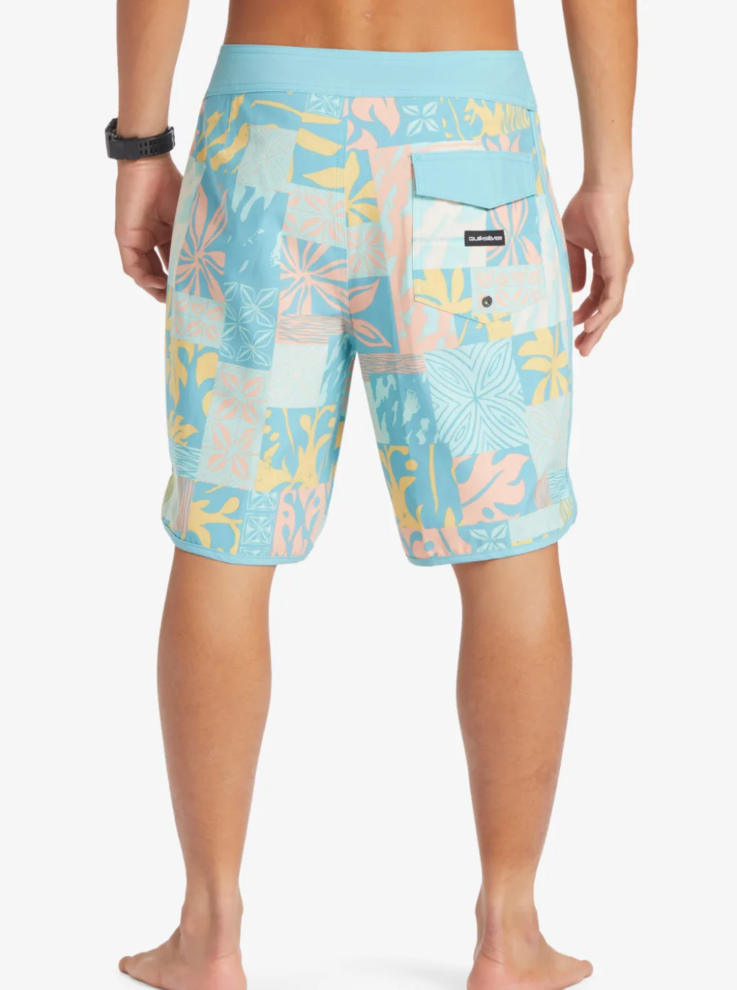 Hot Quiksilver Surfsilk Hawaii Scallop 19 19" Boardshorts Reef Waters