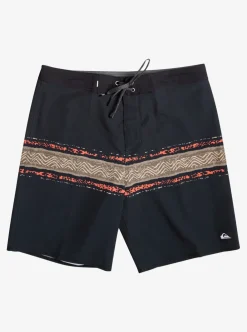 Outlet Quiksilver Surfsilk Mesa Stripe 19" Boardshorts Black