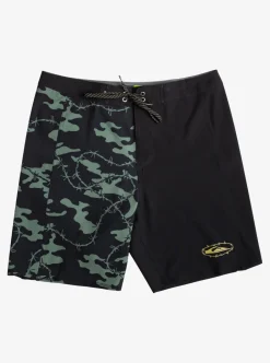 Cheap Quiksilver Surfsilk Mikey Arch 19" Boardshorts Black