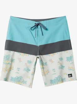Discount Quiksilver Surfsilk Panel 20" Boardshorts Snow White Palm Spritz