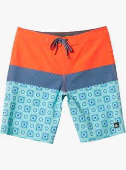 Sale Quiksilver Surfsilk Panel 20" Boardshorts Fiery Coral