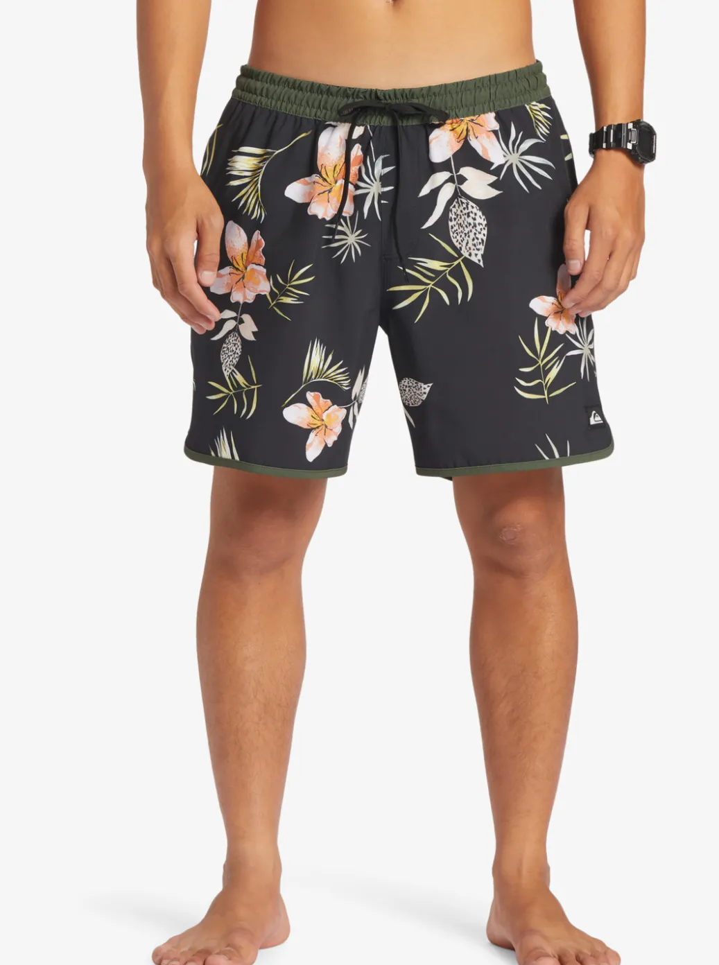 Sale Quiksilver Surfsilk Scallop Volley 17" Volleys Black