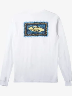 Cheap Quiksilver Taking Roots Long Sleeve T-Shirt White