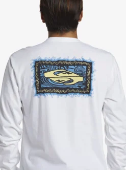 Cheap Quiksilver Taking Roots Long Sleeve T-Shirt White