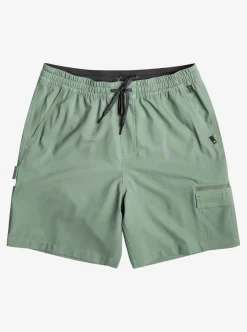 Best Sale Quiksilver Taxer Cargo 18" Amphibian Boardshorts Laurel Wreath