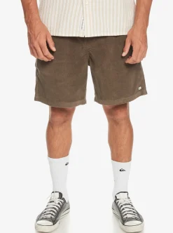 Sale Quiksilver Taxer Cord Shorts Major Brown