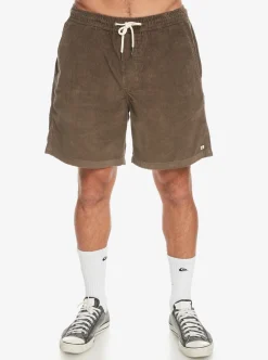 Sale Quiksilver Taxer Cord Shorts Major Brown