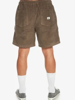 Sale Quiksilver Taxer Cord Shorts Major Brown