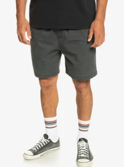 Best Quiksilver Taxer Elastic Waist Shorts Black