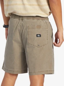 Cheap Quiksilver Taxer Elastic Waist Shorts Chocolate Chip