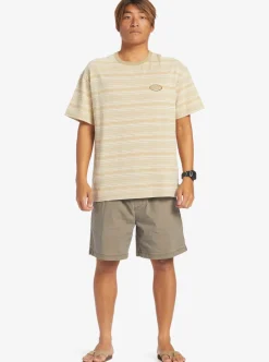 Cheap Quiksilver Taxer Elastic Waist Shorts Chocolate Chip