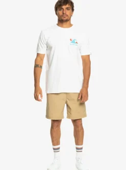 Outlet Quiksilver Taxer Elastic Waist Shorts Plage