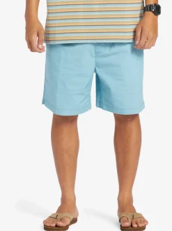 Fashion Quiksilver Taxer Elastic Waist Shorts Cameo Blue
